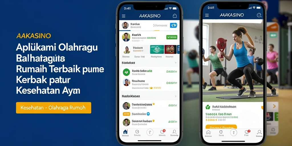 Antarmuka aplikasi AAKASINO untuk olahraga rumah yang menarik.