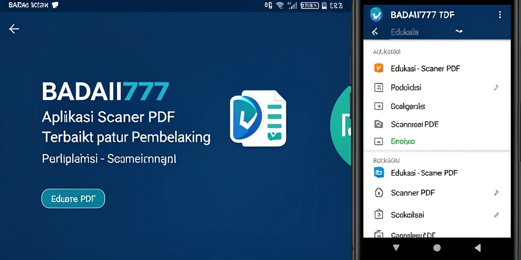 Antarmuka pengguna aplikasi BADAI777 untuk Scanner PDF yang ramah.