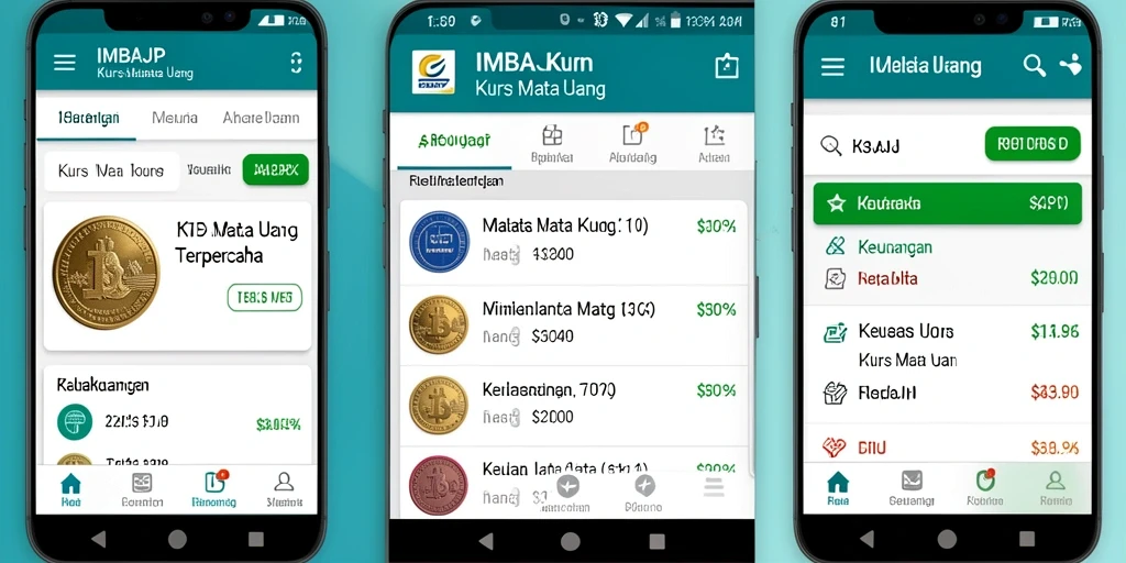 Tampilan antarmuka IMBAJP menampilkan informasi kurs mata uang yang jelas dan terstruktur.