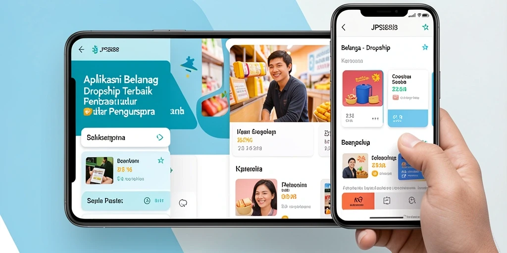 Tampilan antarmuka utama JPS888 untuk aplikasi Dropship.