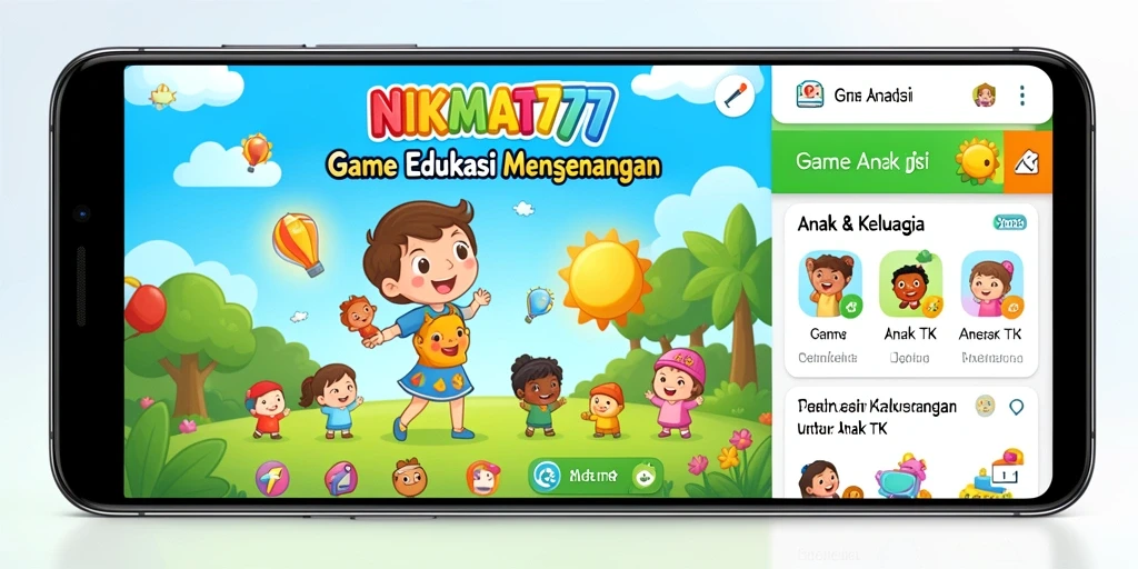 Antarmuka interaktif dan warna-warni dari NIKMAT777 untuk anak-anak.
